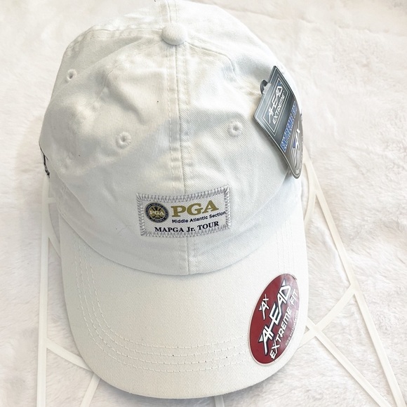 PGA Junior Tour Middle Atlantic Section Hat White Adjustable Extreme Fit NWT - Picture 1 of 10